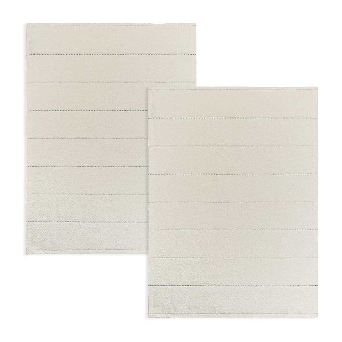 Set de 2 alfombras de baño BONE beige 50x70 cm - 100% algodón