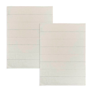 Set de 2 alfombras de baño BONE beige 50x70 cm - 100% algodón