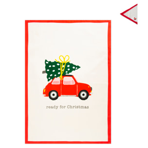 Set torchon avec manique Excelsa – Ready For Christmas, Coton Blanc