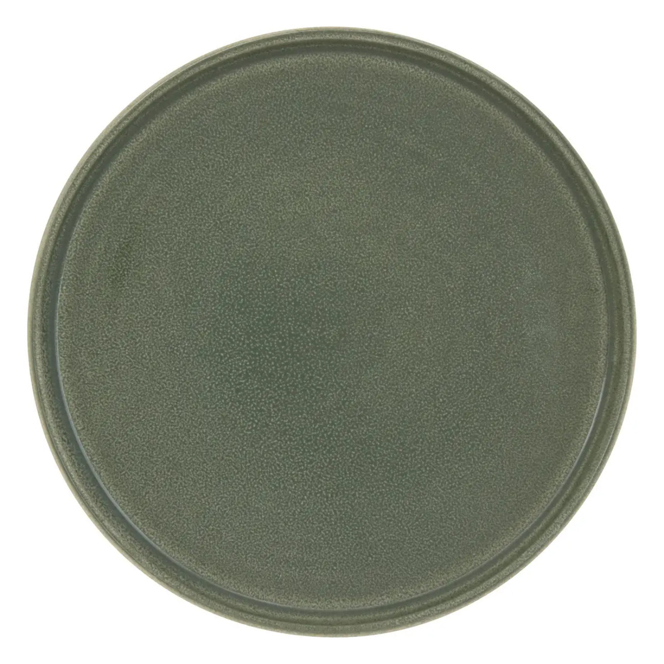 Assiette dessert Terre inconnue vert Kaki D21xH2cm