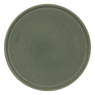 Assiette dessert Terre inconnue vert Kaki D21xH2cm