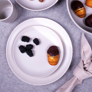 Lot de 6 assiettes à dessert, TERRE DE SIENNE