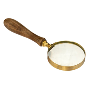 Loupe Lou l.20,5cm manguier et métal