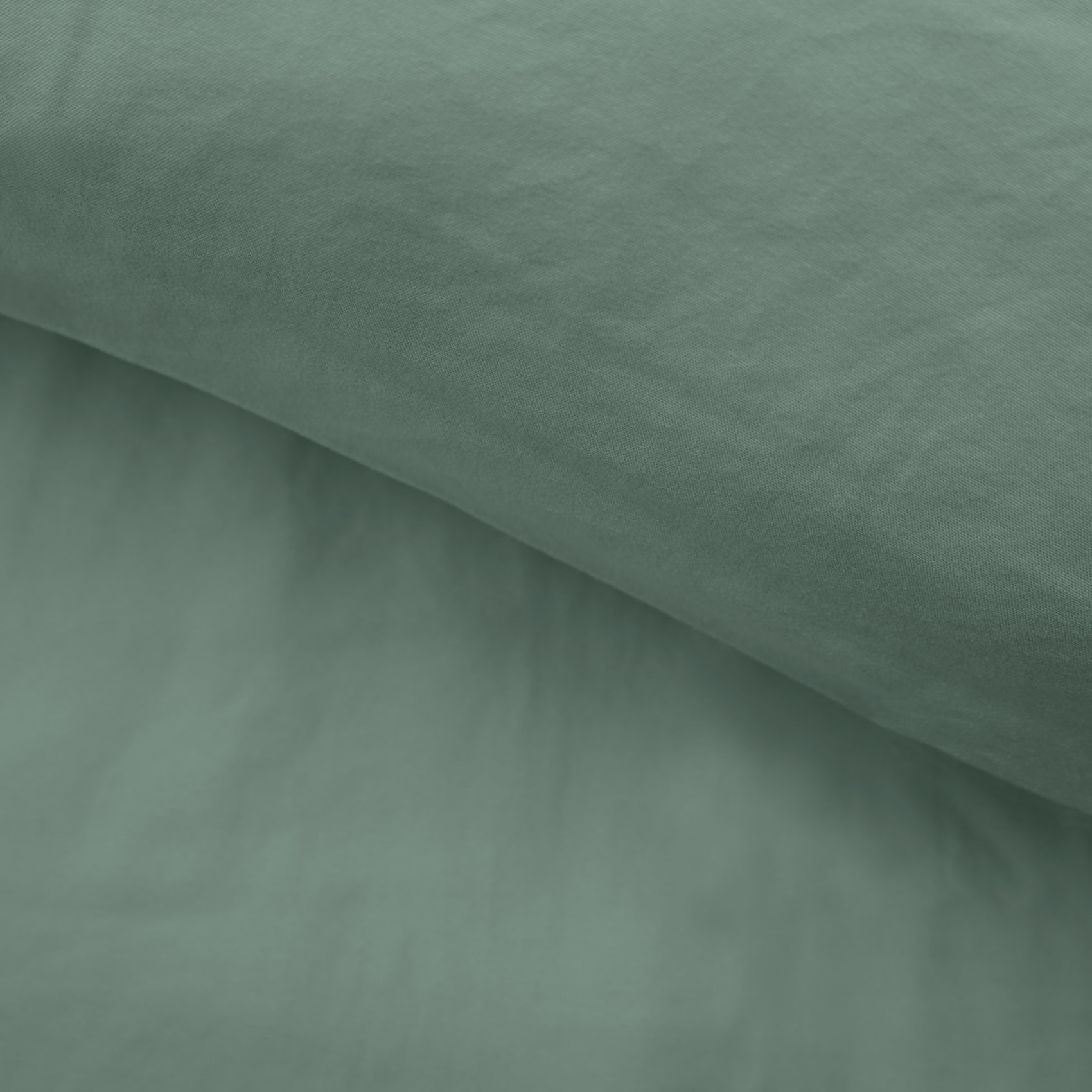 Parure de lit 3 pièces en microfibre unie lavée housse + taies - Vert