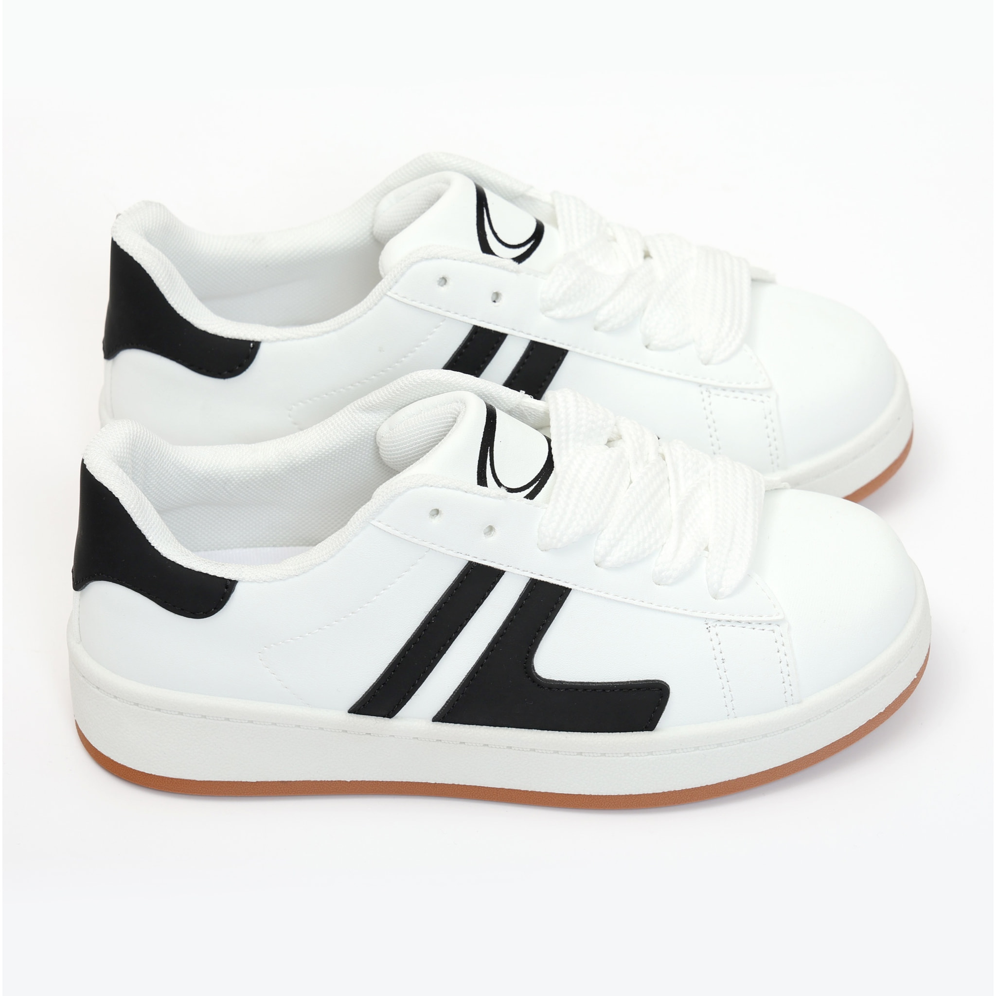 Sneakers in simil pelle bicolore
