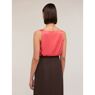 Motivi - Top de tirantes en raso - Rojo