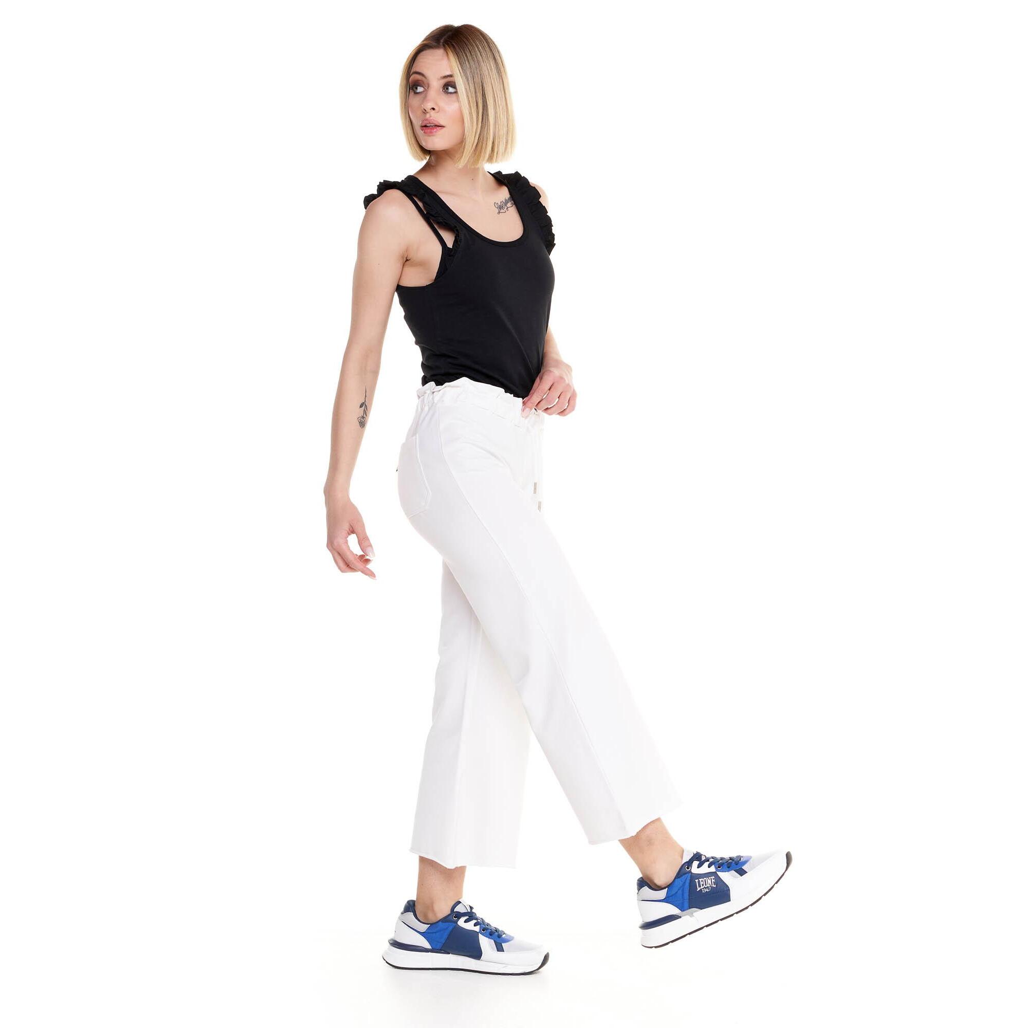 Pantalones deportivos de mujer brillantes hasta los tobillos