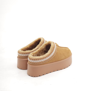 SABOT MAMMUT BORDATO CUOIO