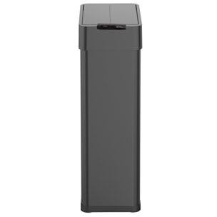 Poubelle automatique inox SILVERLAKE noir 90L