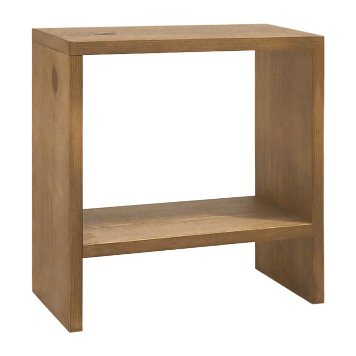 Table de chevet en bois massif ton chêne foncé 40x20cm Hauteur: 40 Longueur: 40 Largeur: 20