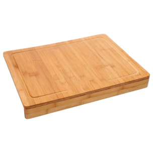 Planche à découper 45x34cm bambou rebord