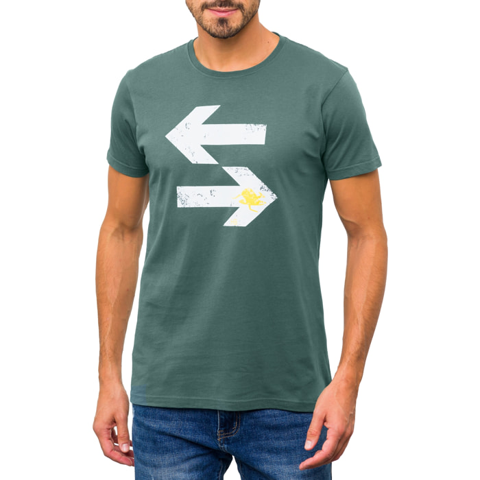 T-shirt in cotone 150 gr Hot Buttered Direction Colore Verde