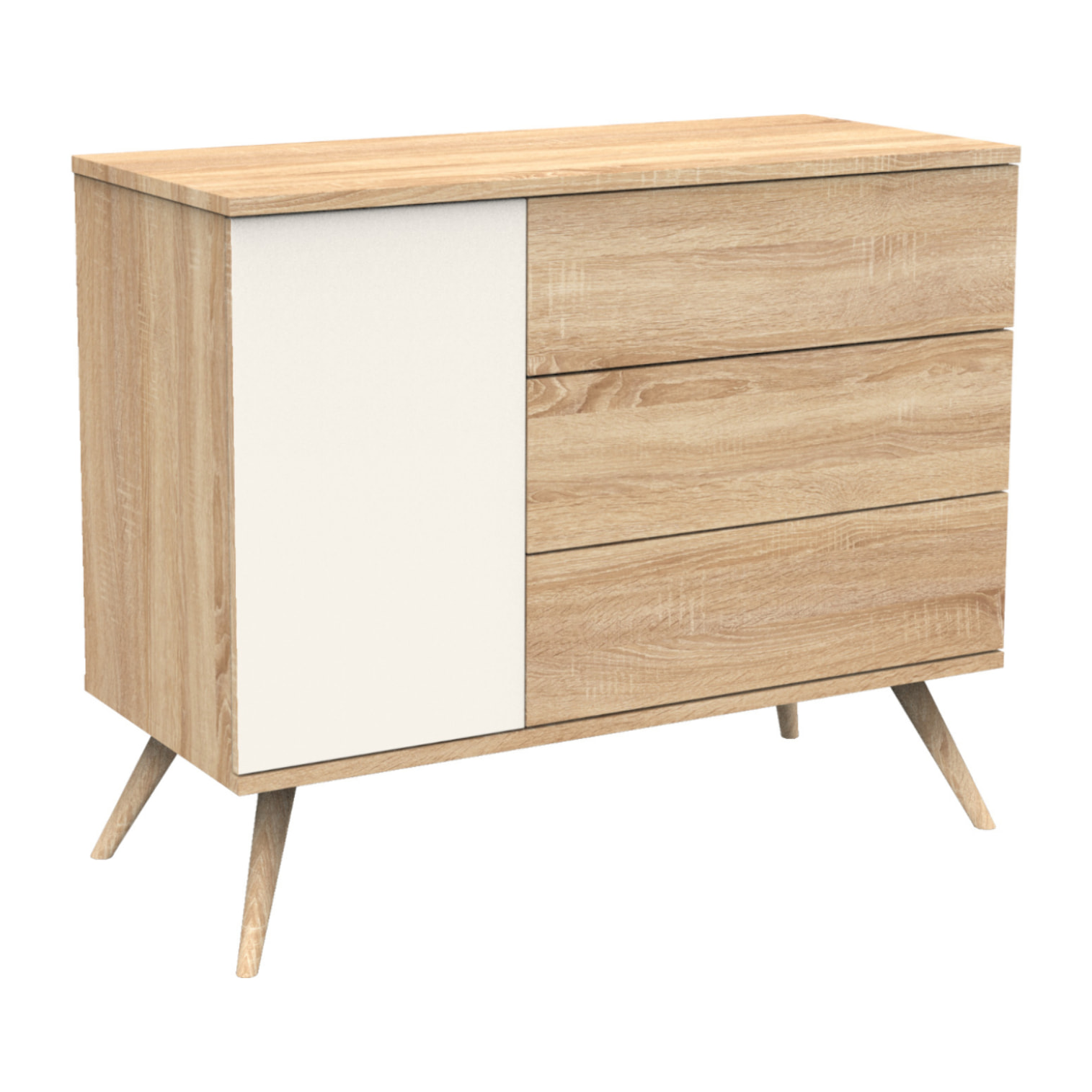 Commode 1 porte et 3 tiroirs