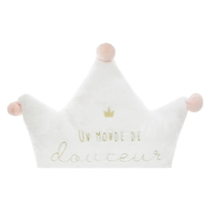 Grand coussin "Douceur" princesse blanc 76x60cm