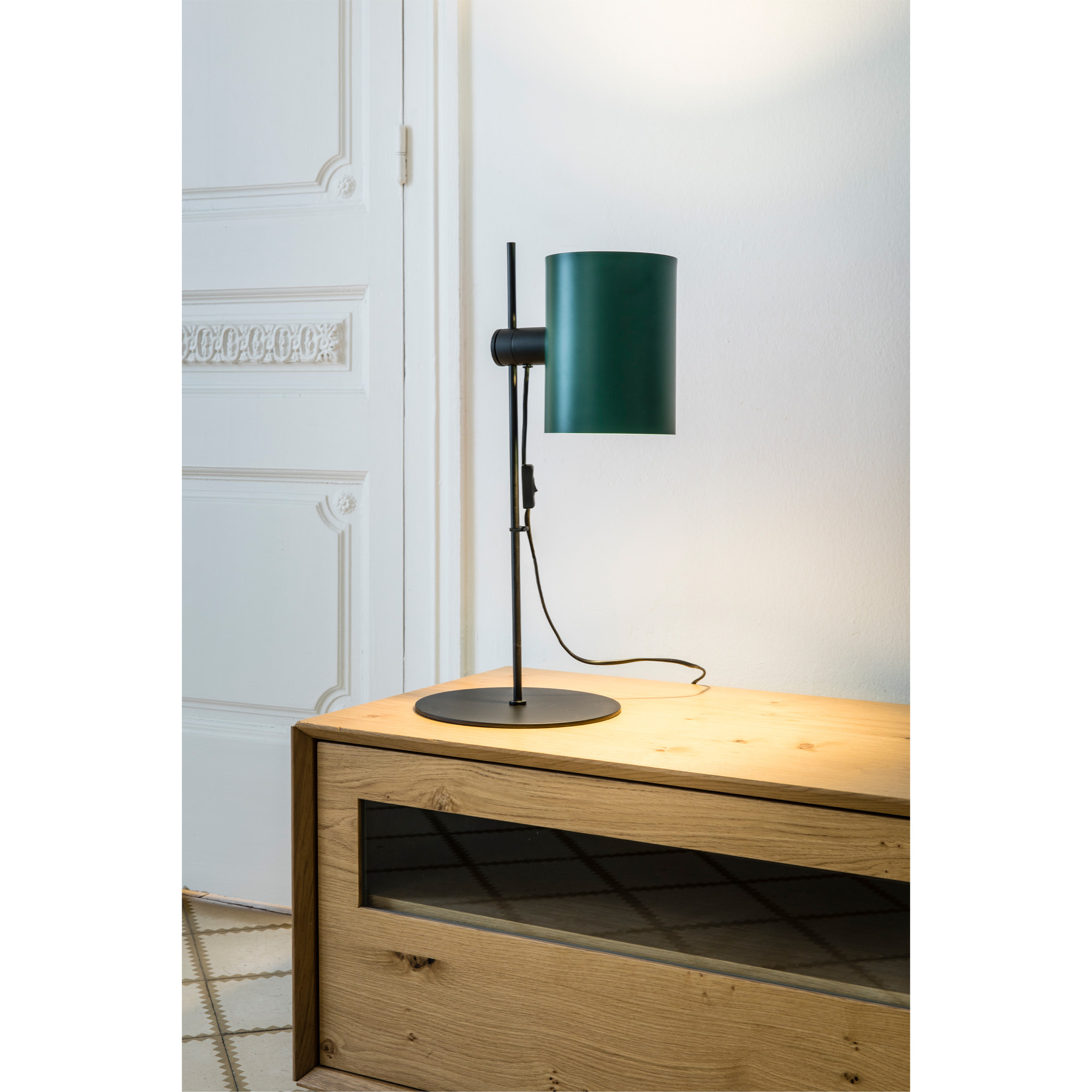 GUADALUPE Lampe de table noire/vert