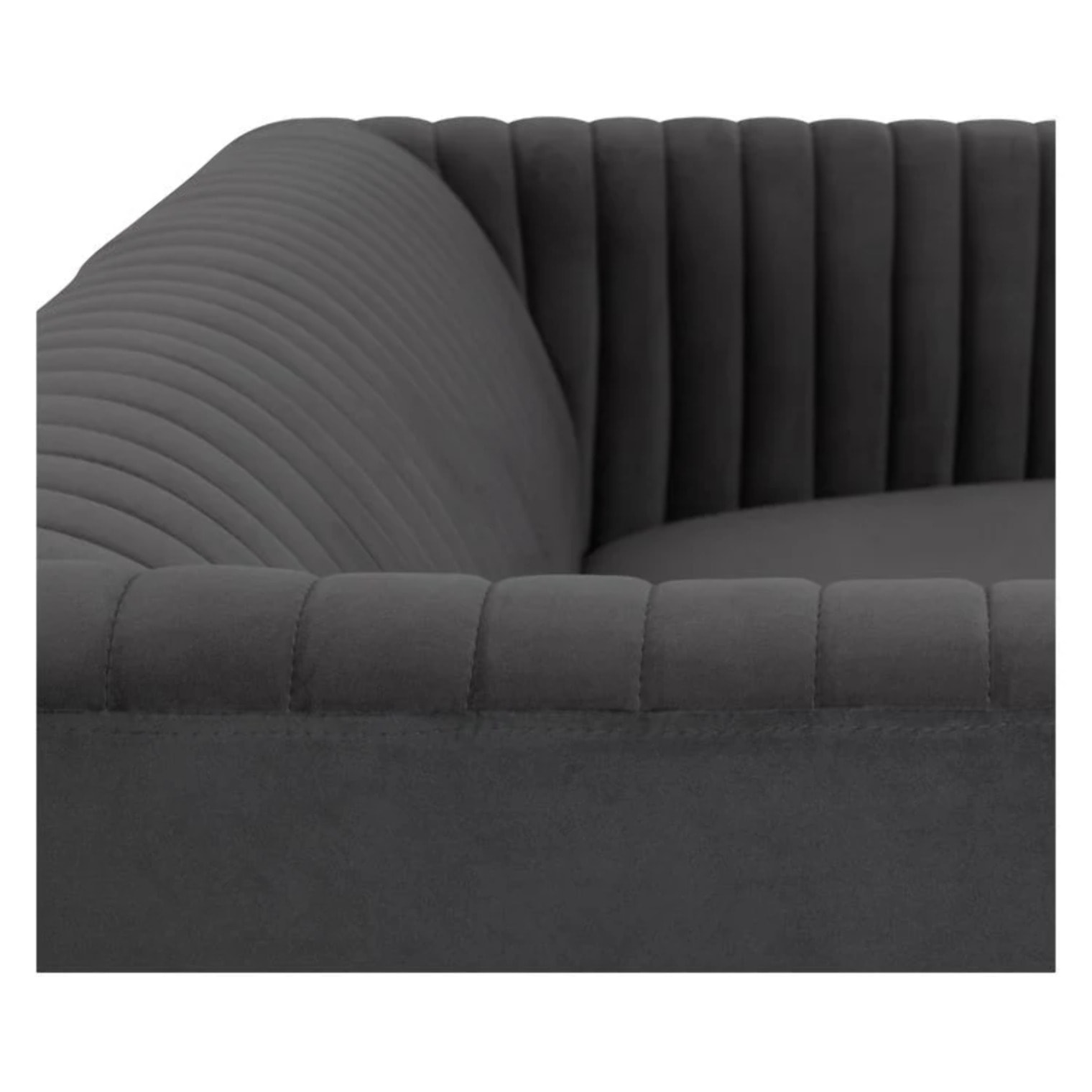 Canapé 2 places en velours gris - Gatsby