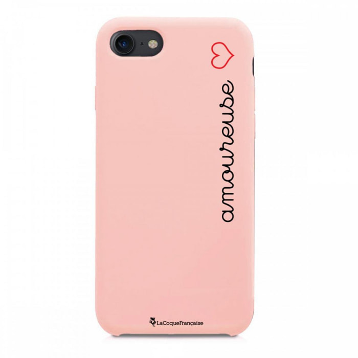 Coque iPhone 7/8/ iPhone SE 2020 Silicone Liquide Douce rose pâle Amoureuse La Coque Francaise.