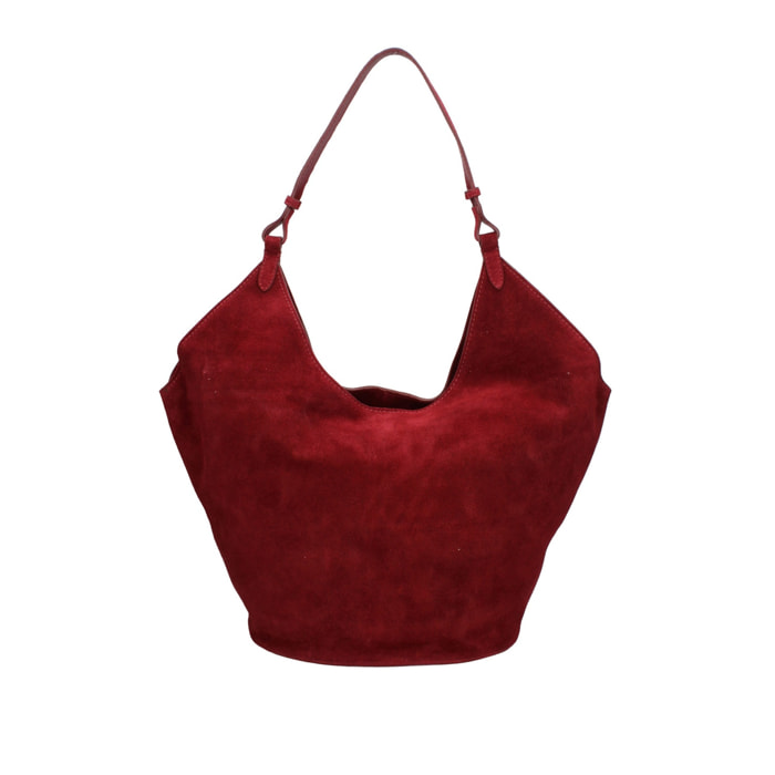 Borsa a spalla da donna - Modello Lisboa - Pelle Scamosciata - 27.0 x 38.0 x 21.5 cm