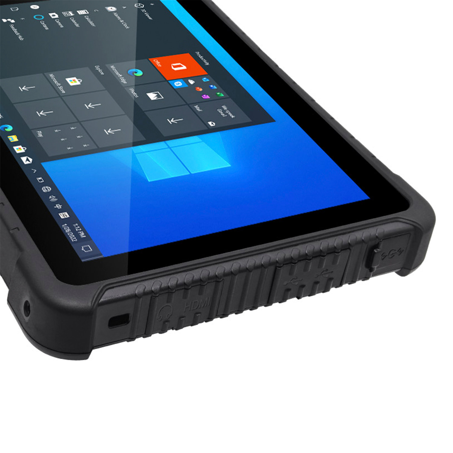 DAM Tablet Rugerizada WinPad W106 4G. SO Windows 10. Pantalla 10,1'' 1280x800px. Intel®HD. 4GB RAM + 64GB. IP65 MIL-STD-810G, reforzada. GPS. 28x2,2x18,7 Cm. Color: Negro