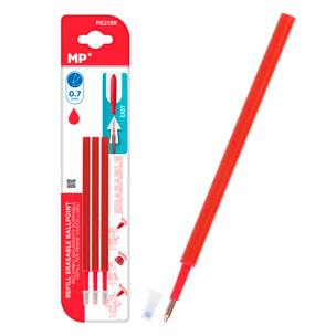 24 PACKS RECAMBIO PARA BOLÍGRAFO BORRABLE ROJO 3 Uds.