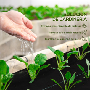 Malla Antihierbas Malla Antimaleza 2x25 m Malla Geotextil 60 g/m² para Control de Malezas y Malas Hierbas de Jardín Rollo de Malla Antimaleza Negro