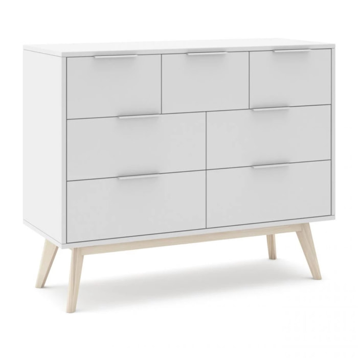 Cómoda Numa Blanco - Oak Soft