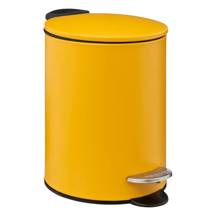 Poubelle métal soft close 3L "Colorama" jaune