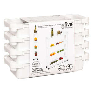 Desserte extensible 4 niveaux blanc