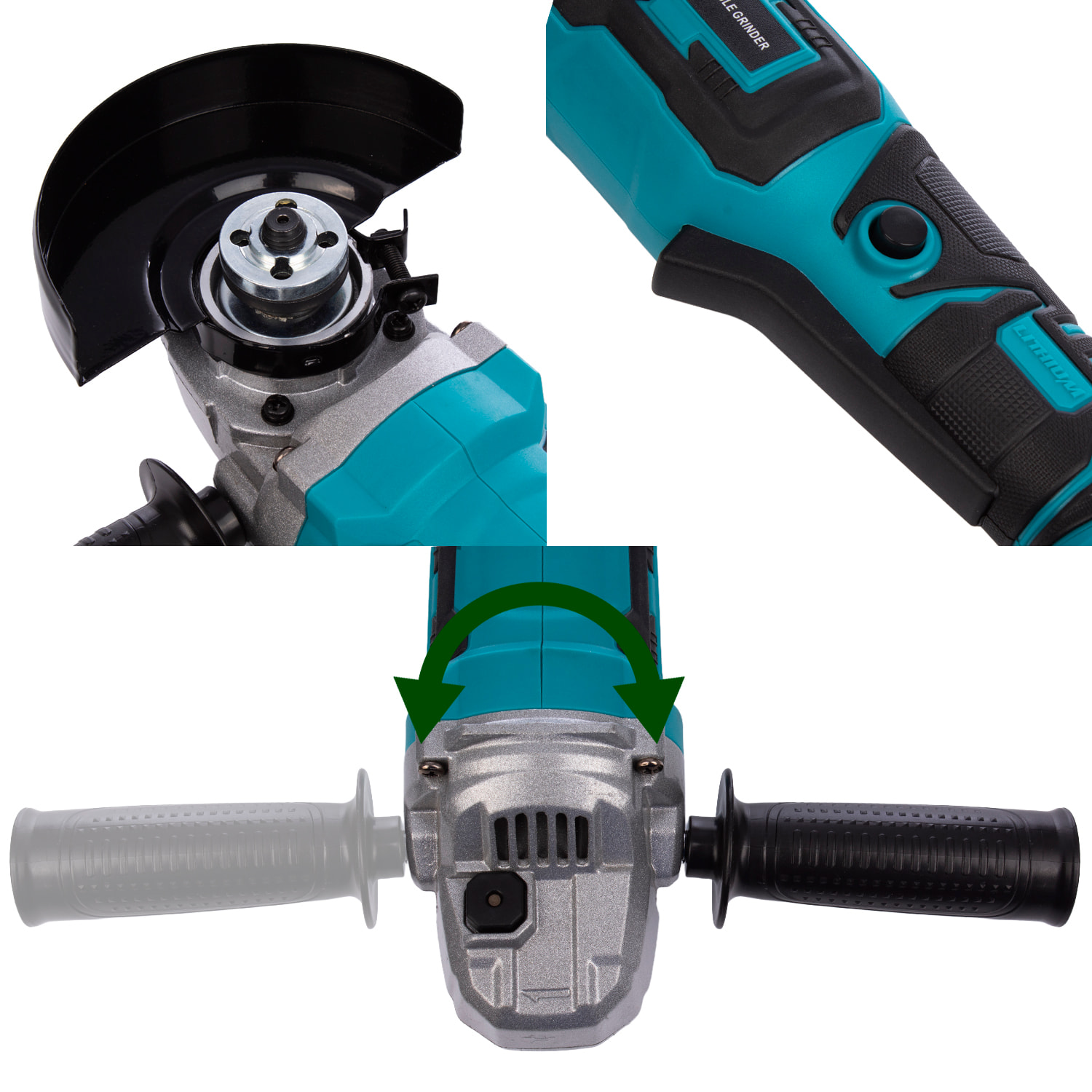 Radial angular 21V con motor sin escobillas, 3 velocidades de hasta 8000rpm, maletín de transporte y doble batería de 20000 mAh.