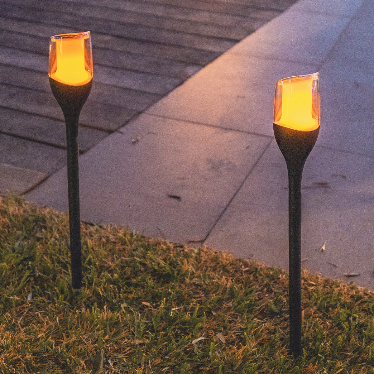 4 Balise solaire flamme FARELY H80CM