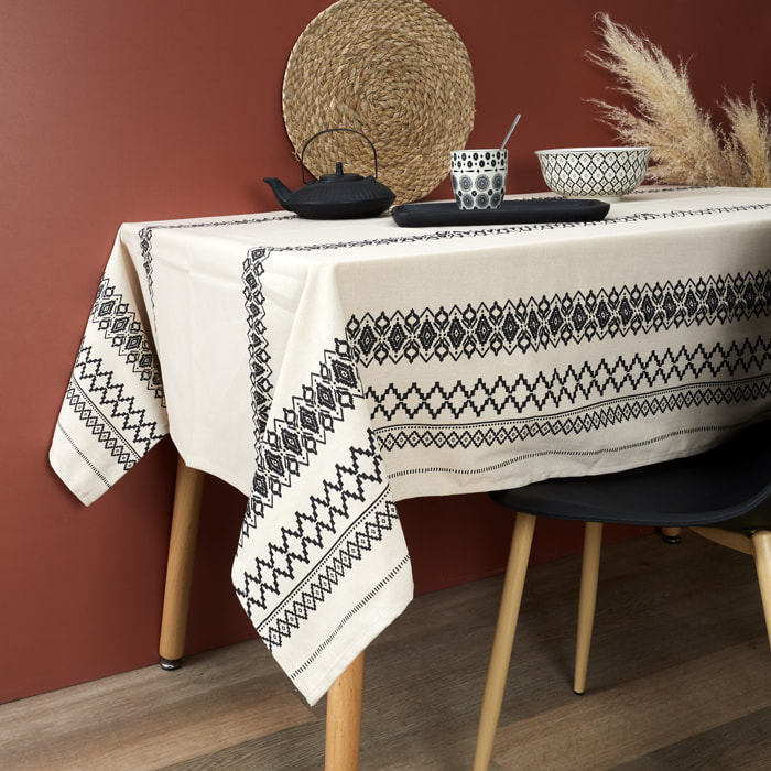Nappe Coton Imprime Ethnique 140x250cm