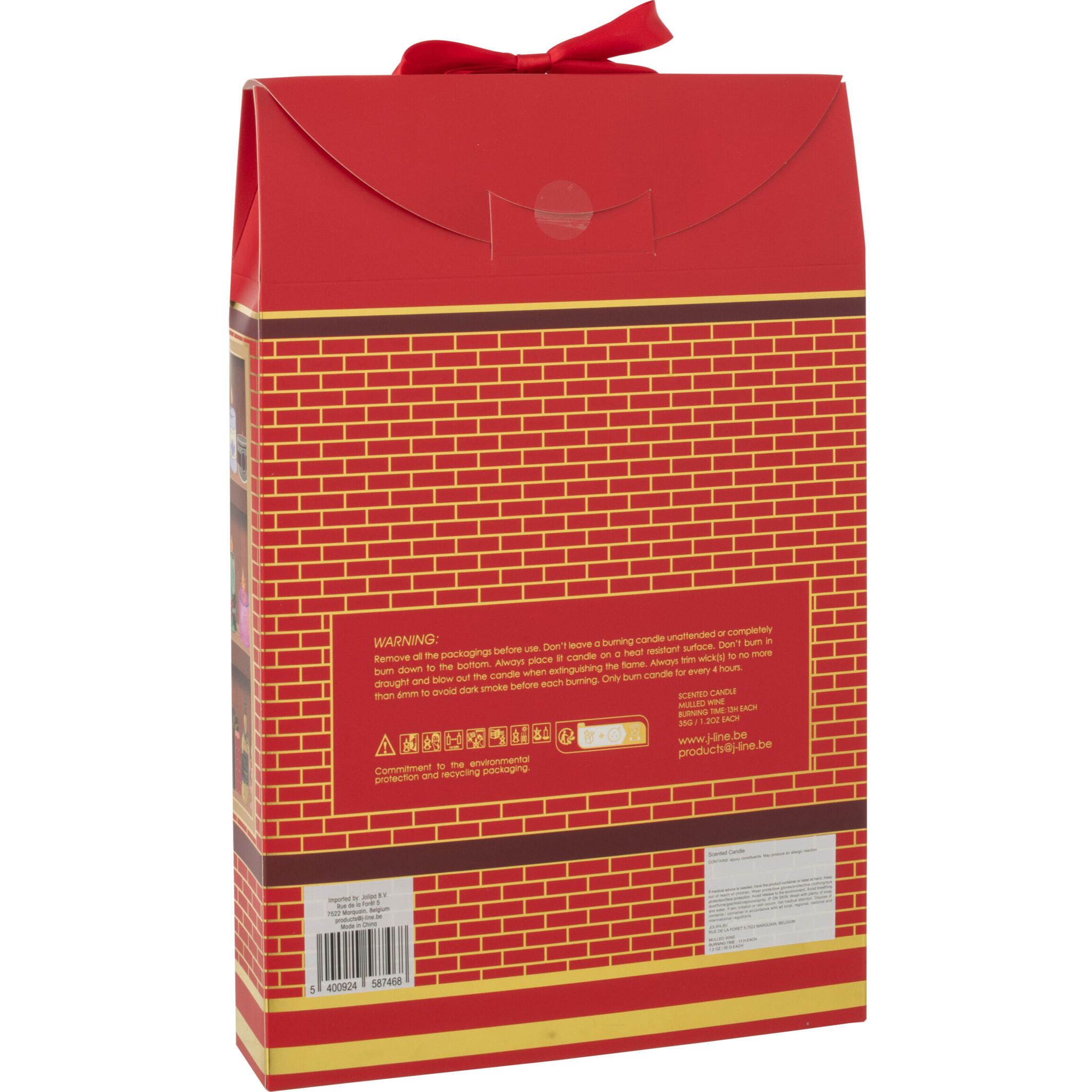 J-Line bougie parfumée Surprise Window - corail/mix - 12 bougies