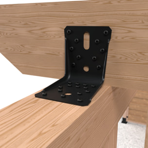 Equerre renforcée - Equerre de structure - Finition noire - SIMPSON - ABR100PB