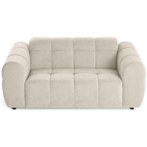 Ray - canapé droit 2 places en tissu texturé - Beige
