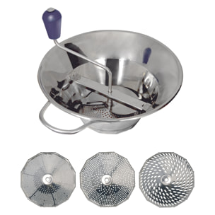 Moulin N°3 inox + 3 grilles