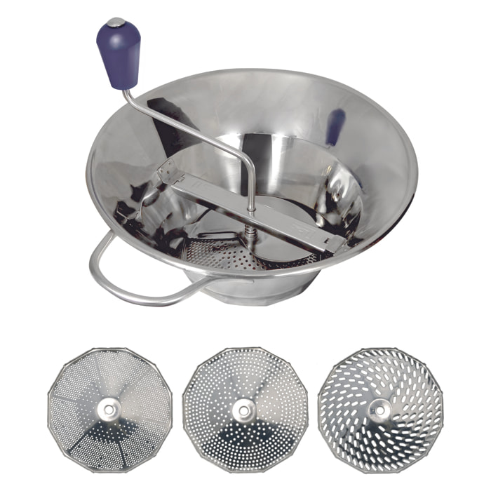 Moulin N°3 inox + 3 grilles