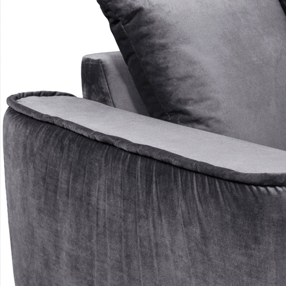 Canapé d'Angle Gauche Velours Altamo, 4 Places, Housse Déhoussable, Style Scandinave