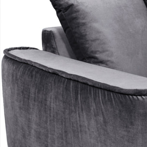 Canapé d'Angle Gauche Velours Altamo, 4 Places, Housse Déhoussable, Style Scandinave