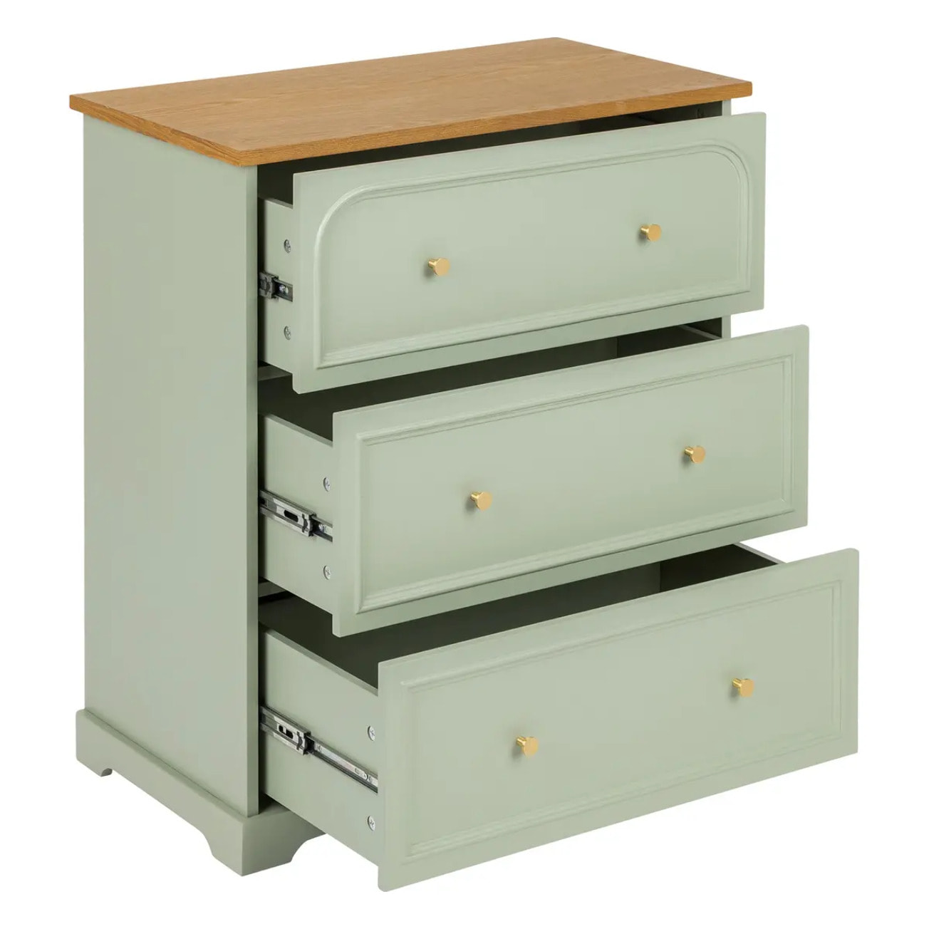 Commode Mohéa vert céladon 3 tiroirs