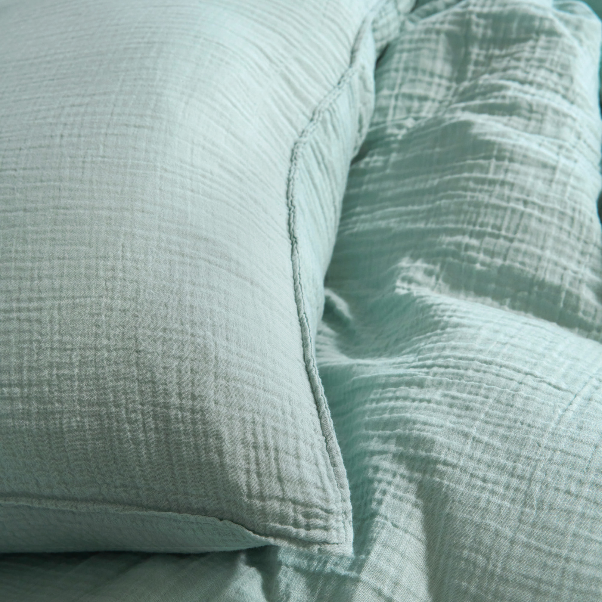 Taie d'oreiller en gaze de coton, SIMPLEMENT GAUFRÉ