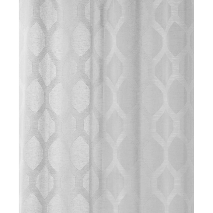 Tissu plombé à motifs géométriques - Gris clair