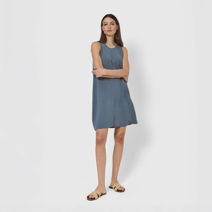 Vestido corto tirantes bambula liso