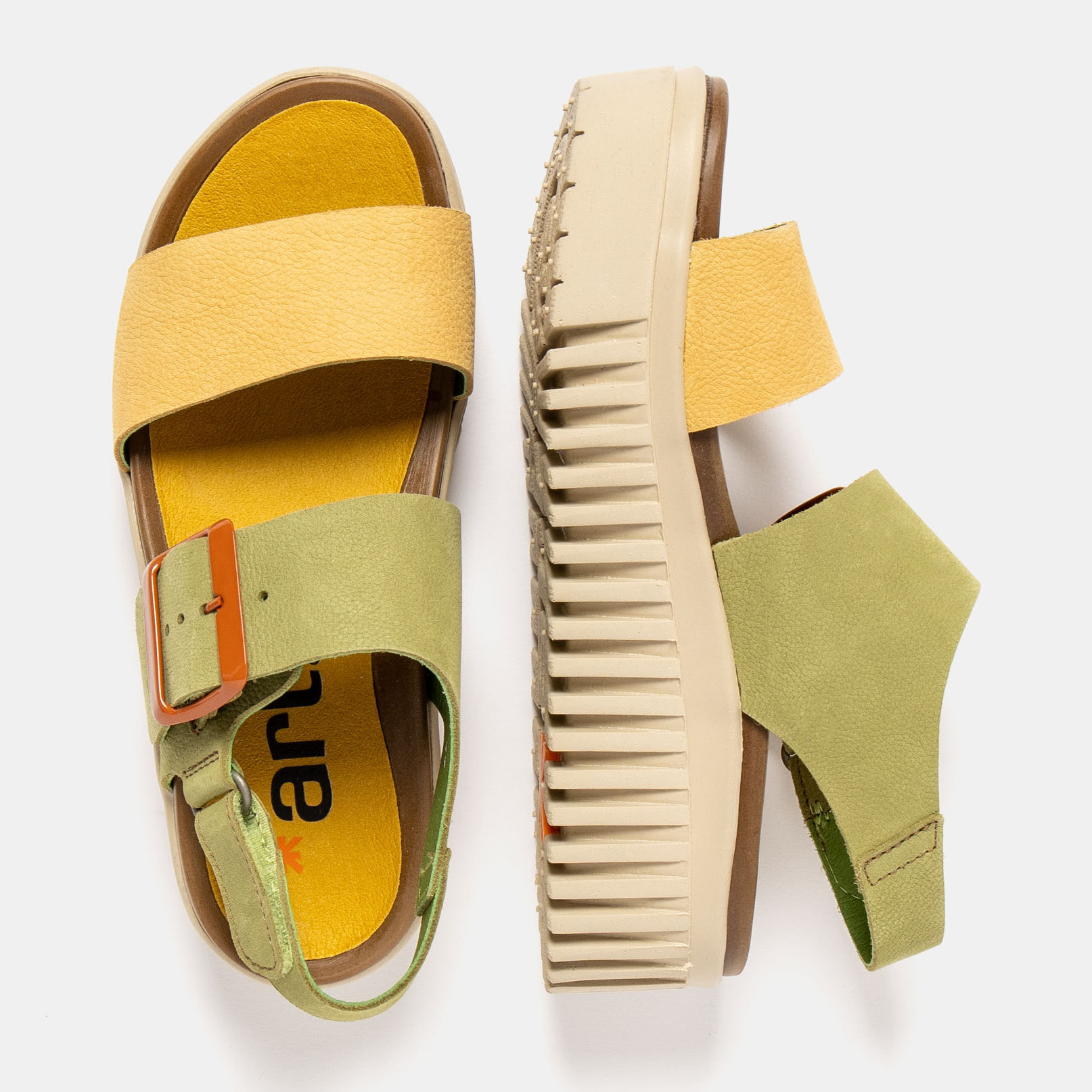 Sandalia de cuña 1578 MULTI LIKEN-HONEY/BRIGHTON color Liken-honey