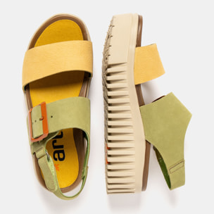 Sandalia de cuña 1578 MULTI LIKEN-HONEY/BRIGHTON color Liken-honey