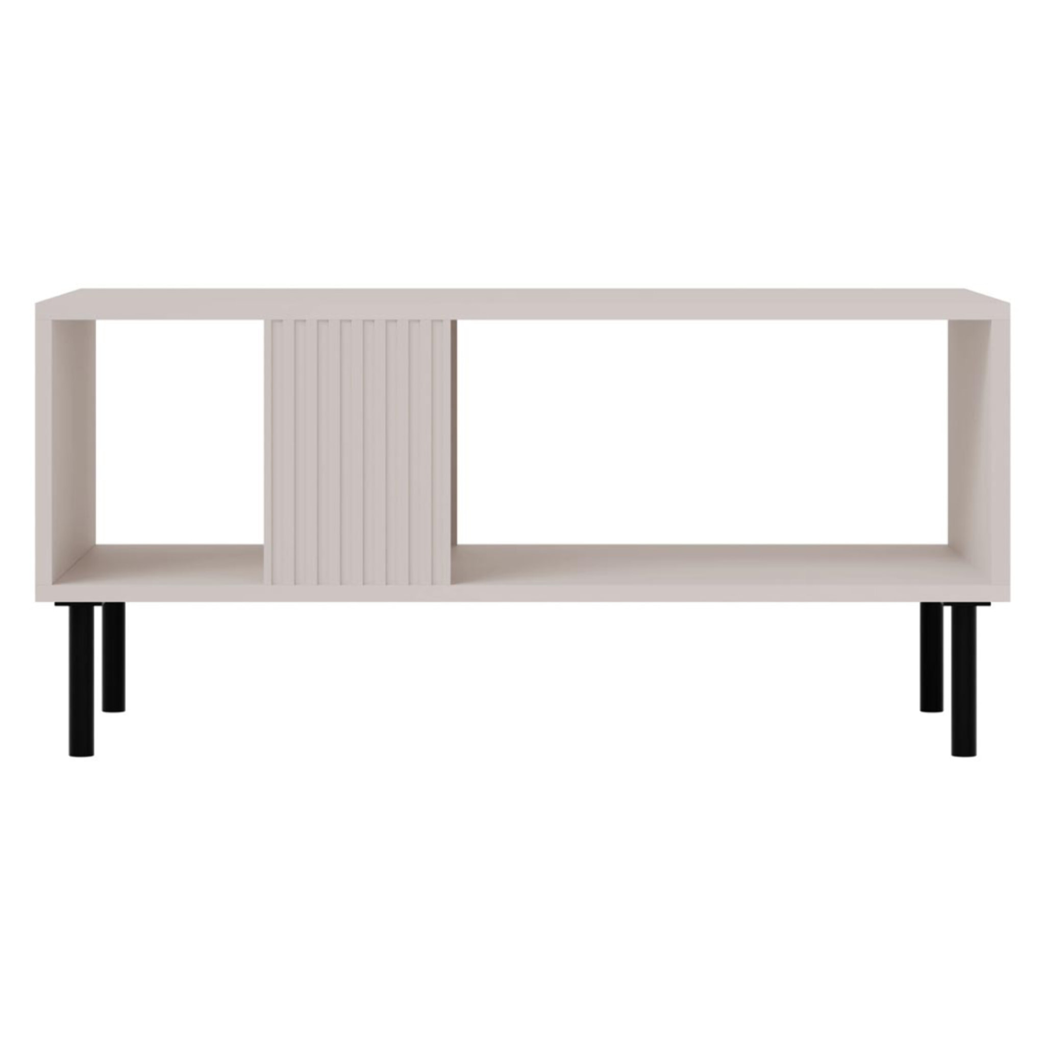 Timote - table basse - avec niche de rangement - écru - 1 niche - 92 cm - Écru