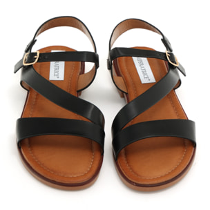 Sandali bassi in simil pelle