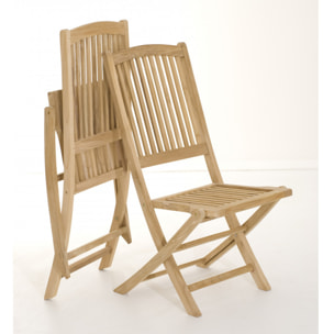 HARRIS - SALON DE JARDIN EN BOIS TECK 10/12 pers. - 1 Table rectangulaire extensible 200/300*120cm et 8 chaises