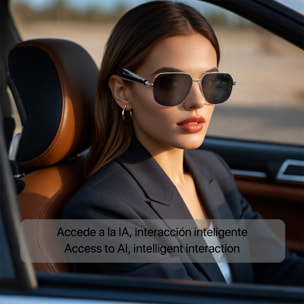 Occhiali AI GY-100, traduzione automatica di +100 lingue, agente AI, riproduzione musicale.