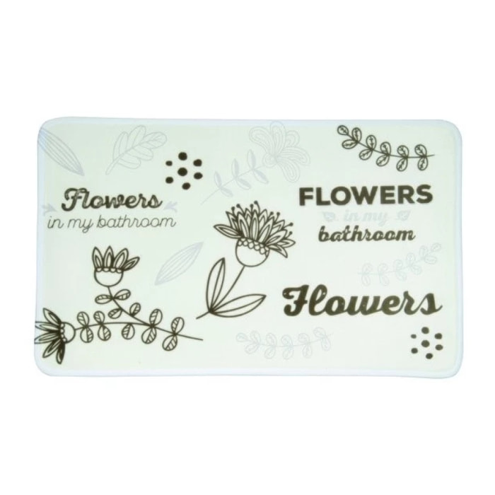 Tapis de bain Microfibre 45x75cm Flowers MSV