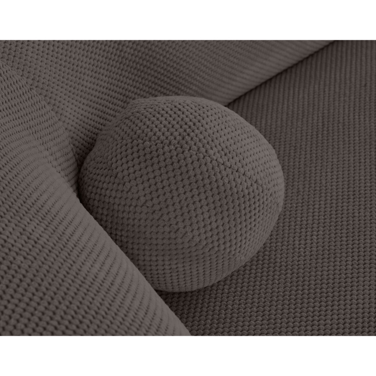 Charles - canapé d'angle gauche 4 places en velours texturé - Gris